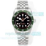 Swiss copy Tudor New Black Bay 41mm Green Bezel Jubilee Men's Watch 